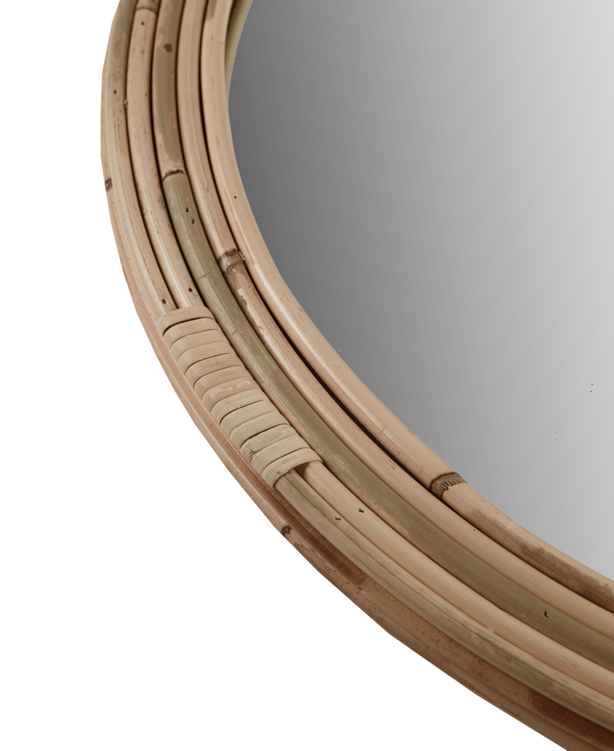 Martha Stewart LunaRattan Round Wall Mirror - Natural