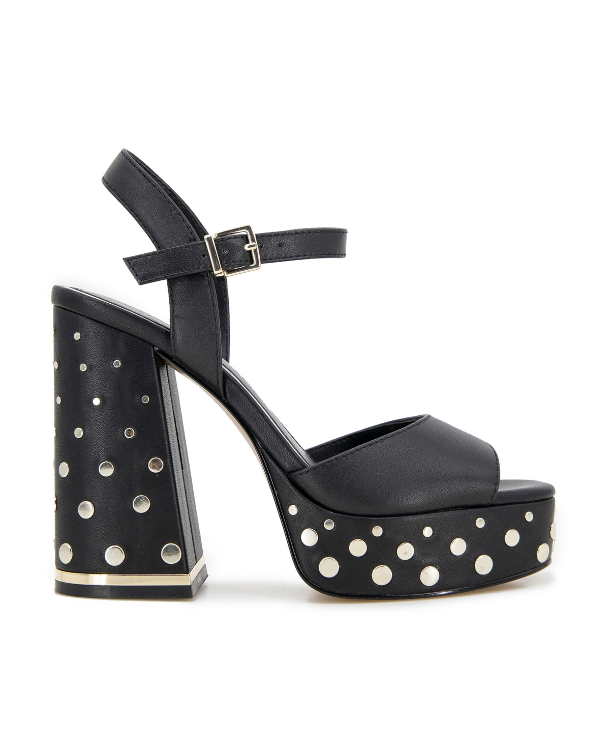 Shop Kenneth Cole New York Women's Dolly Studs Platform Sandals In Black