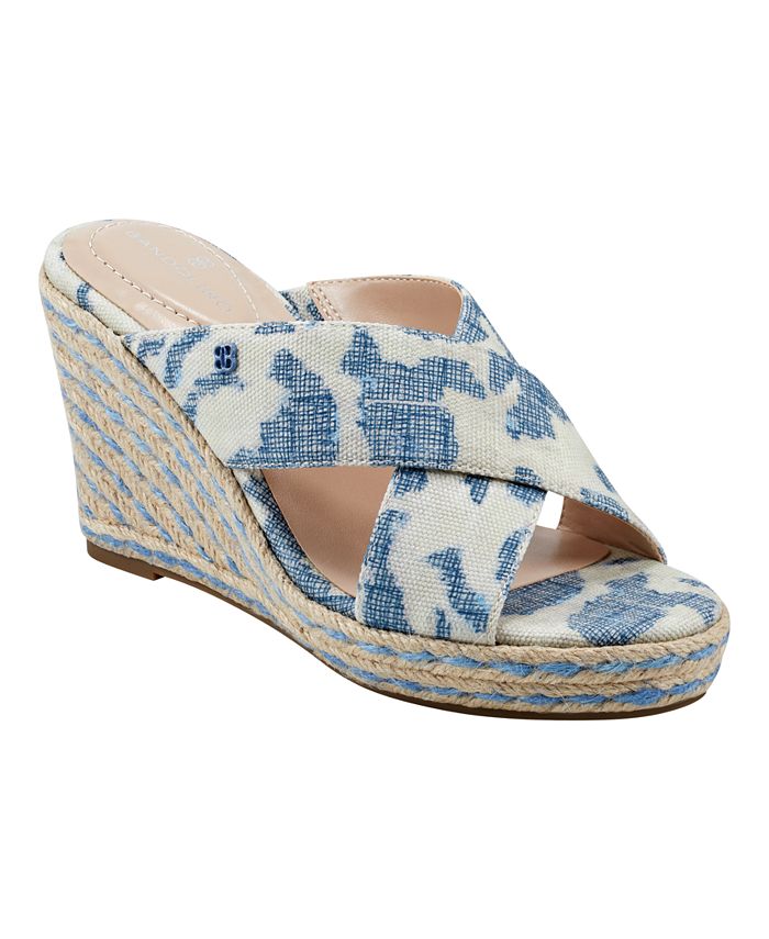 Women’s Espadrille Wedge Sandals with Cross Straps