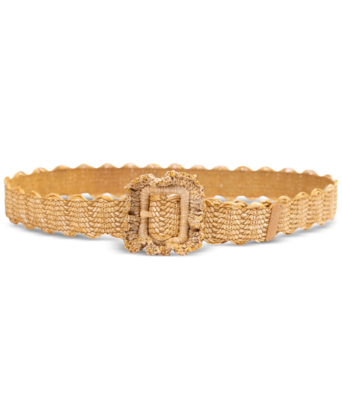 Женский ремень Sam Edelman Scalloped Edge Raffia Woven Belt — фото 1