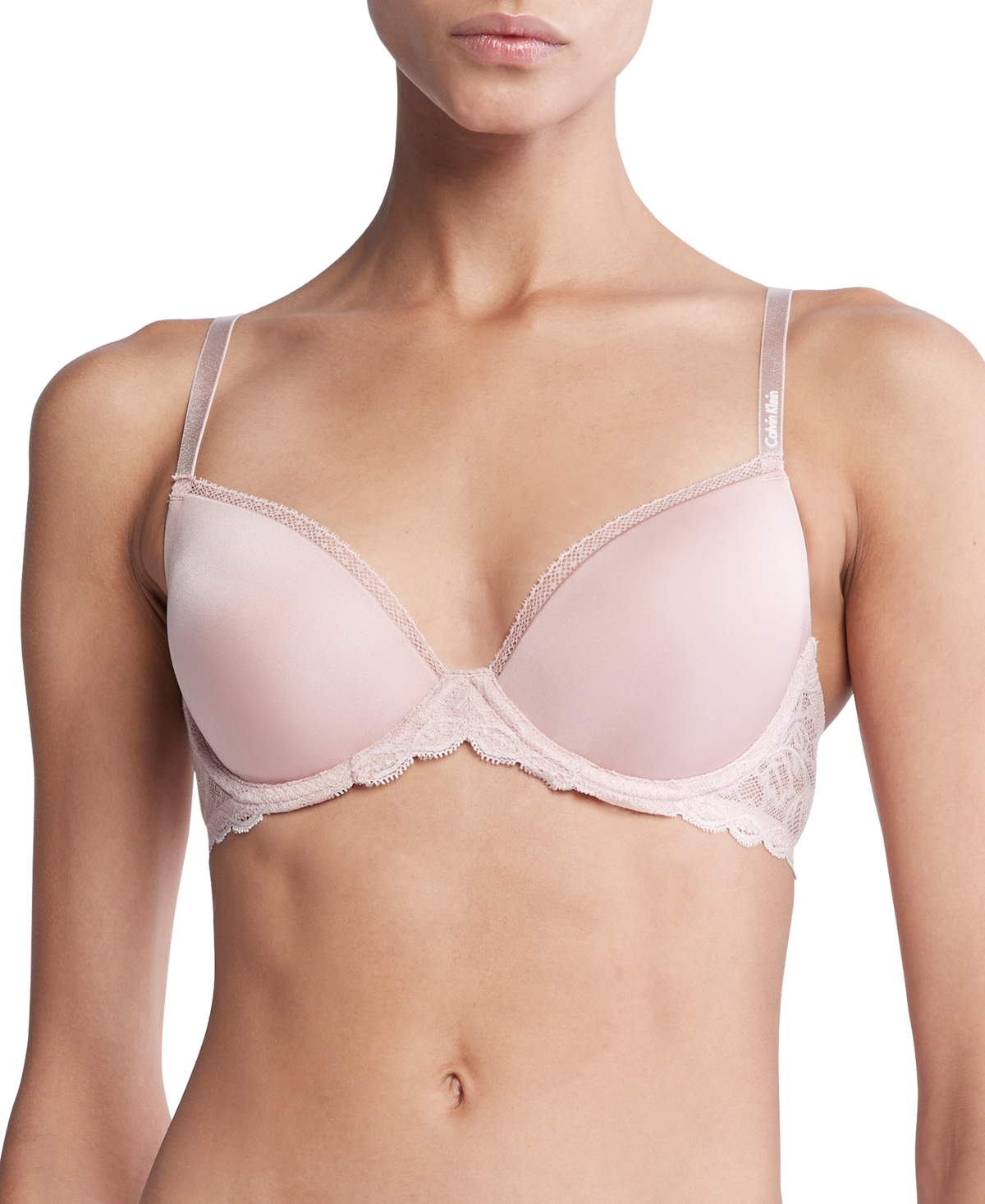Calvin Klein Seductive Comfort Lace Full Coverage Unlined Bra In Subdued