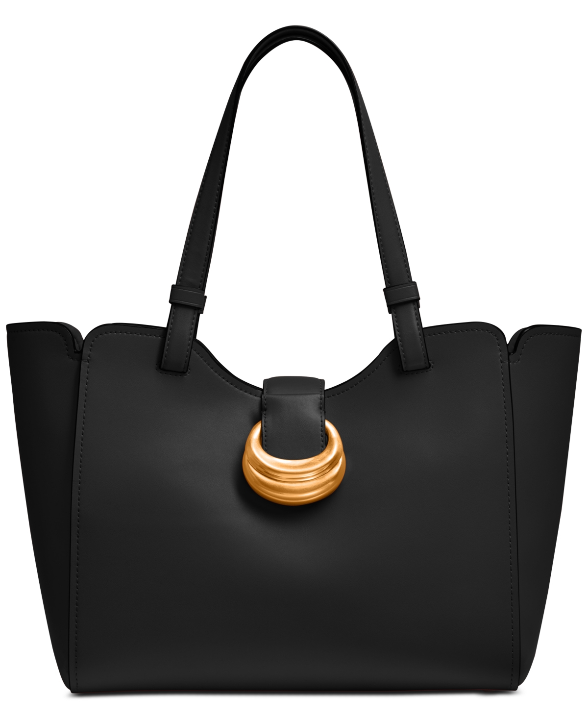 Valley Stream Small Buckle Tote - Black/gold