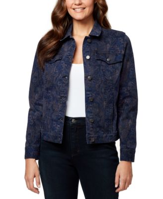 Gloria Vanderbilt - Petite Amanda Paisley-Print Trucker Jacket