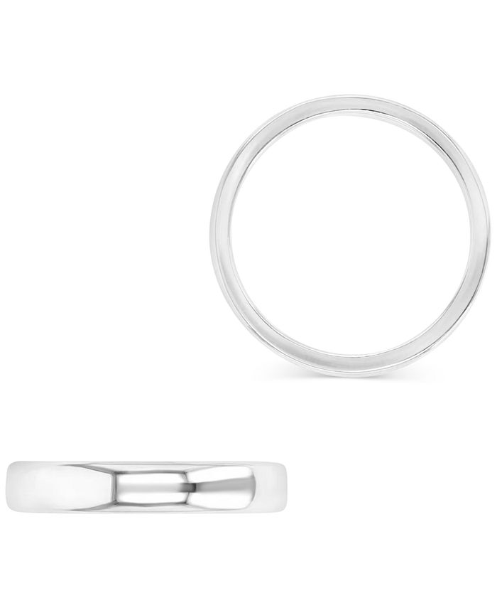 Macy's Polished Finish Dome Comfort Fit Narrow Stack Band - Macy's