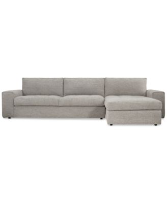 Tycer 126" 2-Pc. Fabric Sectional, Created for Macy's