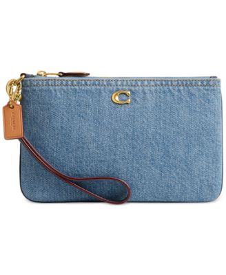 COACH Denim Small Wristlet Macy s