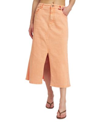 En Saison - Women's Isobel Colored Denim Midi Skirt