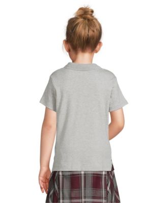 School Uniform Girls Short Sleeve Feminine Fit Interlock Polo Shirt