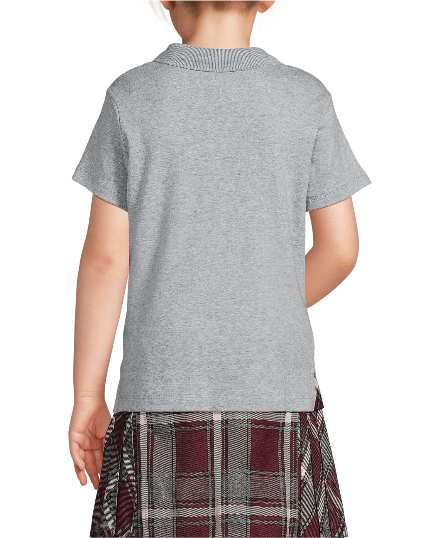 School Uniform Girls Short Sleeve Feminine Fit Interlock Polo Shirt