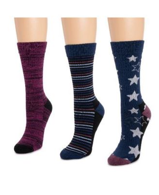 Women's 3 Pack Cotton Compression Crew Socks
