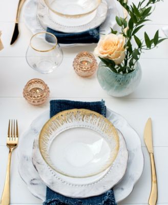 Rufolo Glass Gold Dinnerware Collection