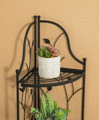 52" H 4-Tiered Metal Corner Shelf Plant Stand or Storage Rack