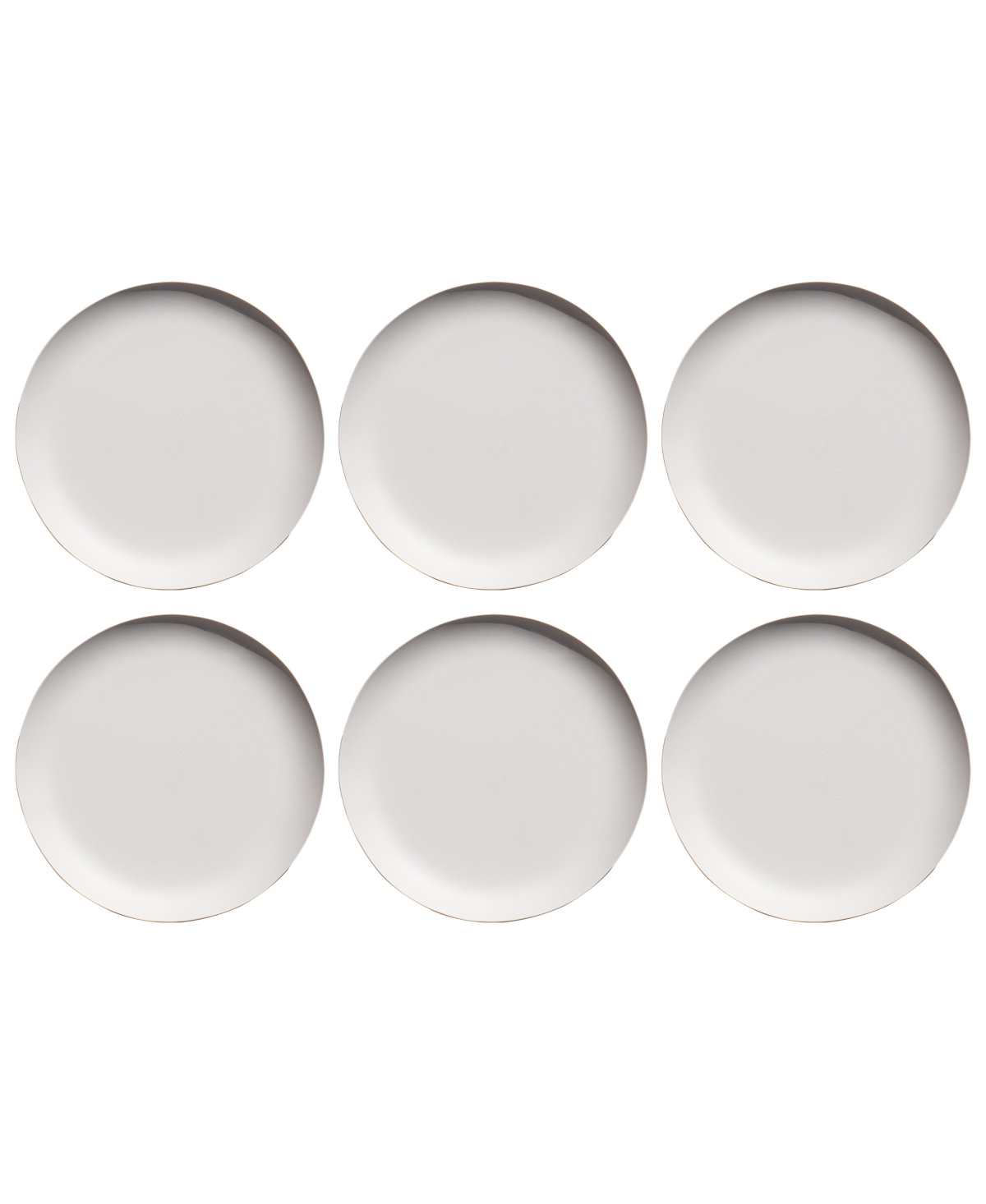Natureone Craft Soft Matte Finish Coupe 10.4" Dinner Plates, Set of 6, Service for 6 - White