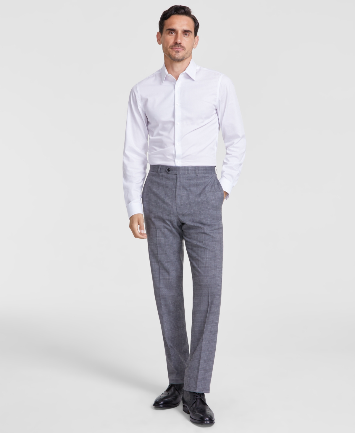 Michael Kors Men's Classic Fit Fall Pattern Pants In Gray