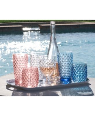 Beaded Jumbo Cobalt Glasses, Set of 6