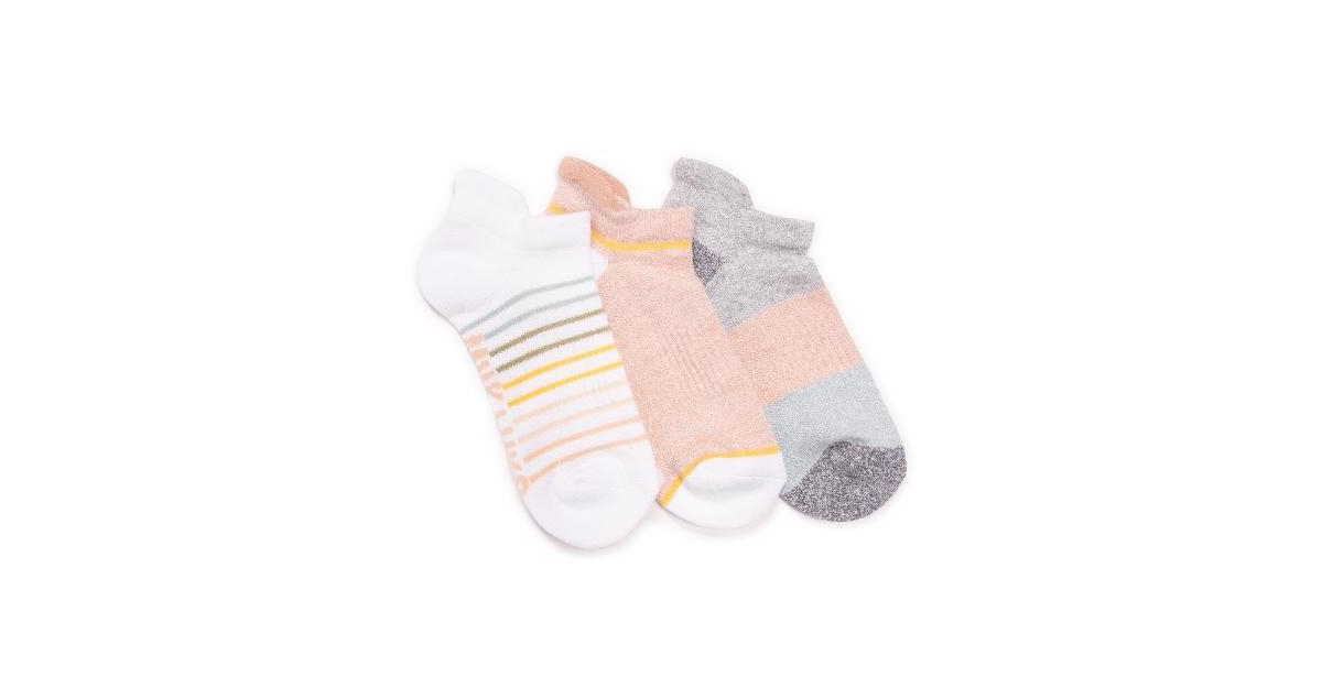 Women's 3 Pack Nylon Compression Ankle Socks - Ebony