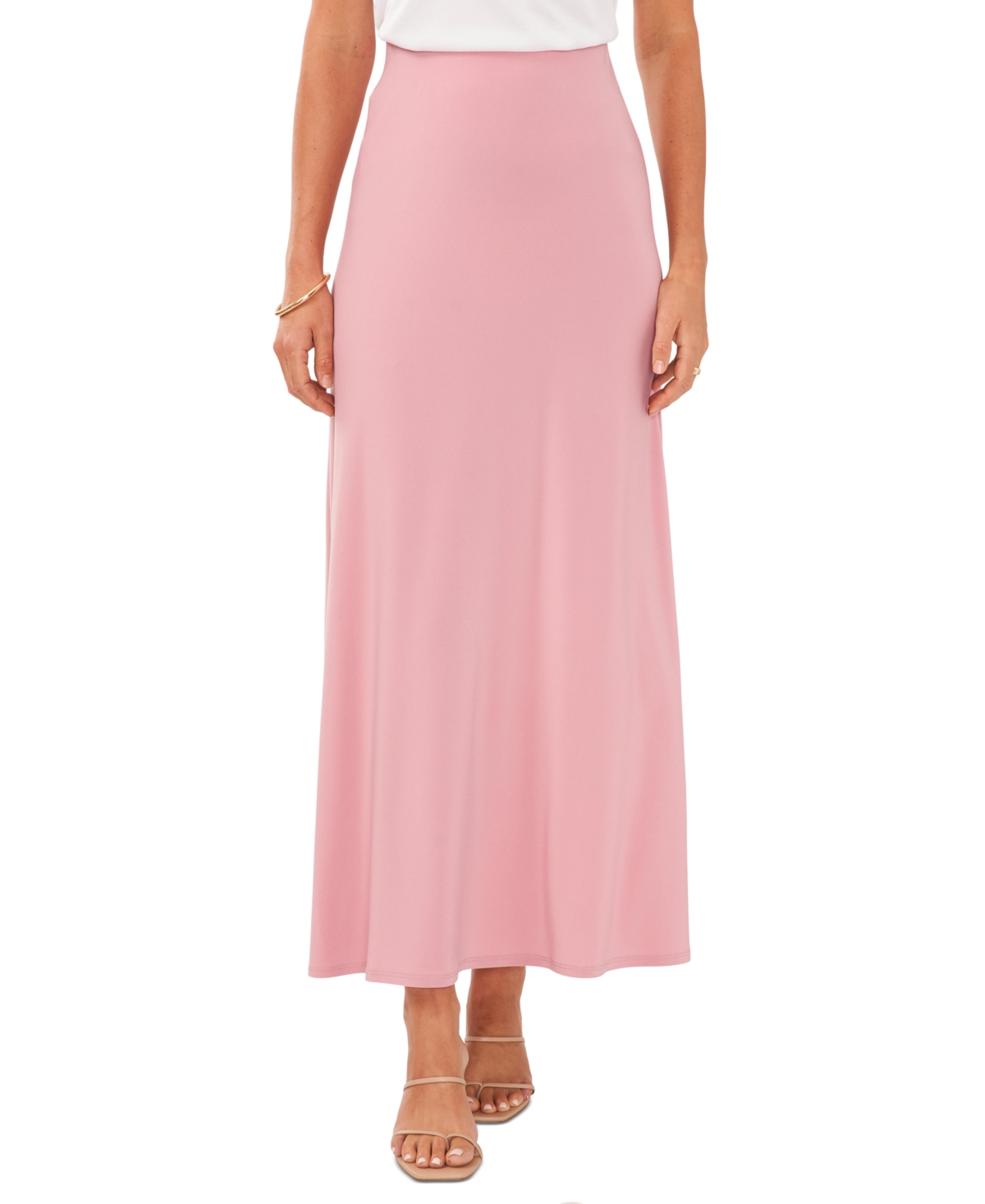 Shop Vince Camuto Women's Smooth Pull-on Maxi Skirt In Pink Shado
