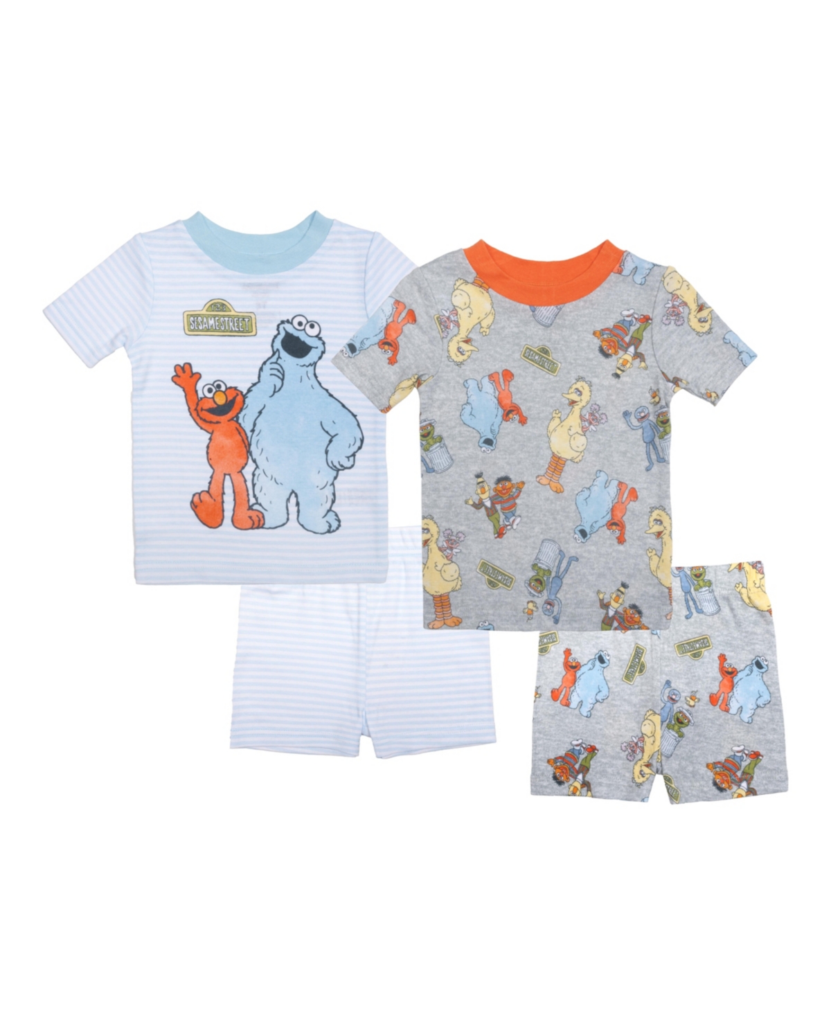 Shop Sesame Street Toddler Boys Short Pajama Set, 4 Pc In Assorted