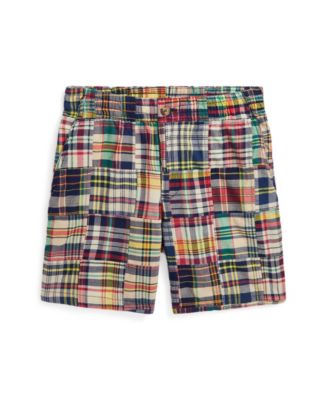 Polo Ralph Lauren Big Boys Prepster Patchwork Madras Shorts - Macy's