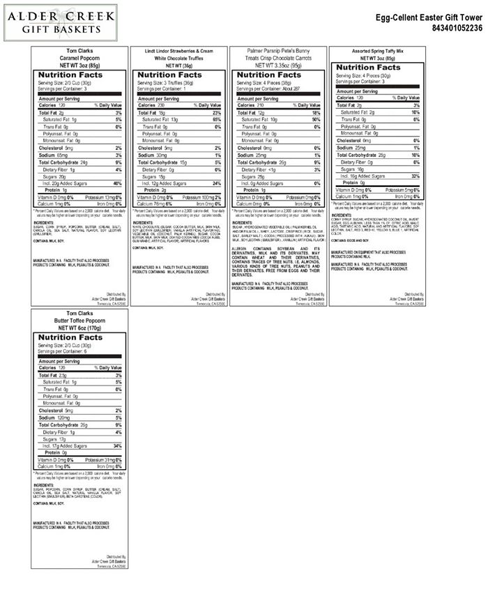 Alder Creek Gift Baskets Eggcellent Candy and Treats Easter Tower Gift