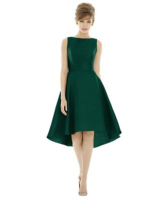 Bateau Neck Satin High Low Cocktail Dress Macy s