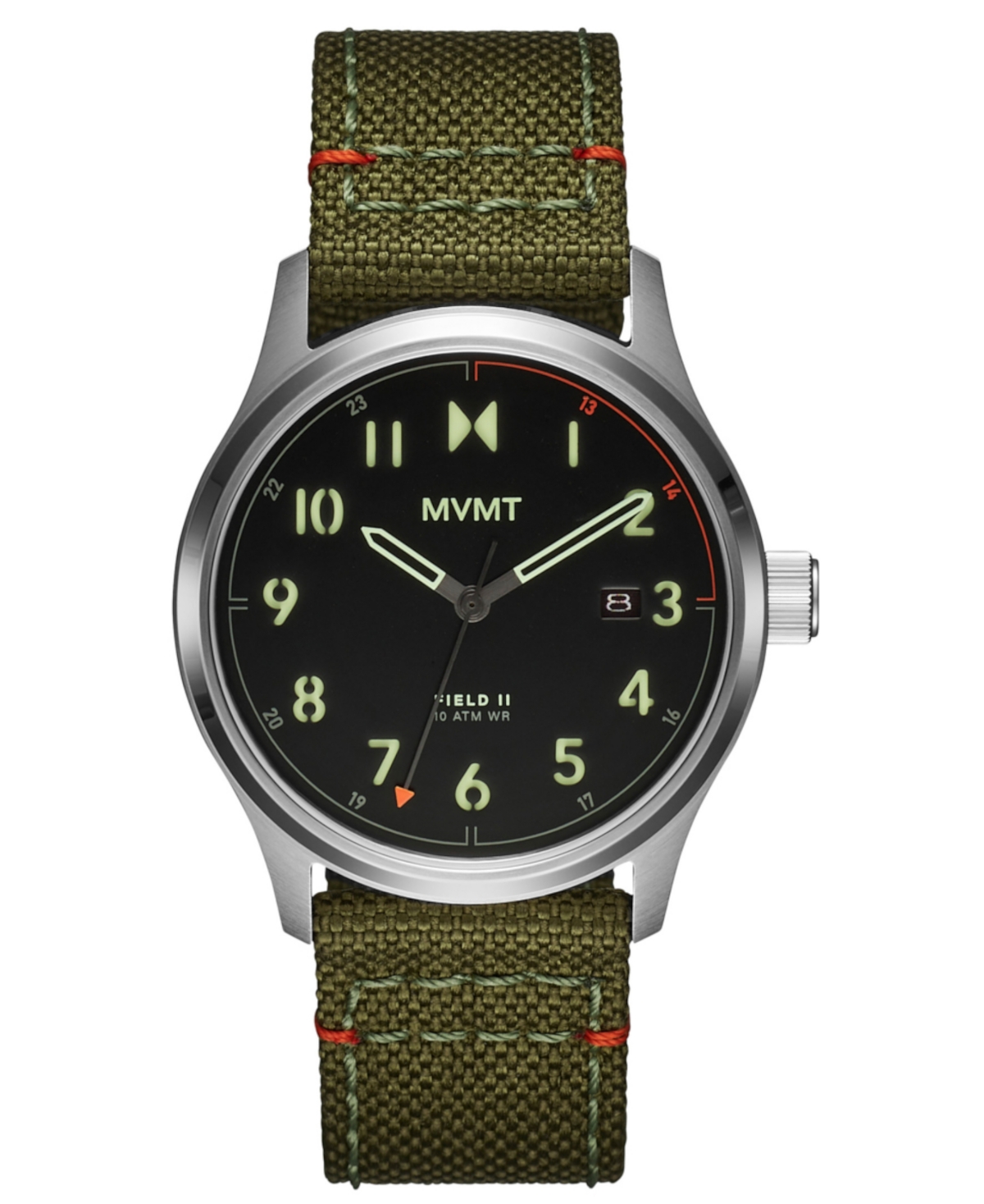 Shop Mvmt Field Ii Men's Green Nylon Watch 41mm