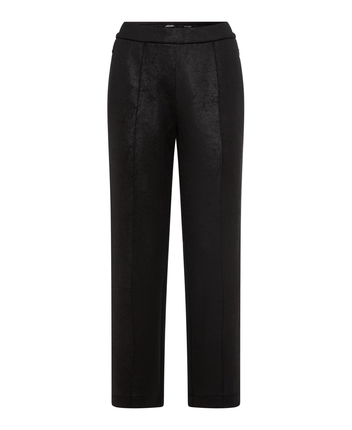 Olsen Women's Mona Fit Straight Leg Coated Pull-On Pant