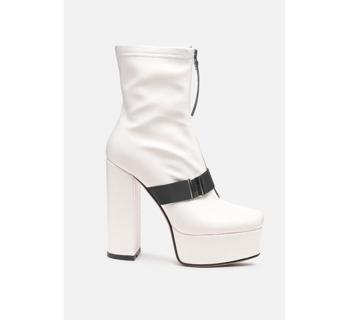 London Rag Boomer Chunky High Block Heel Boots