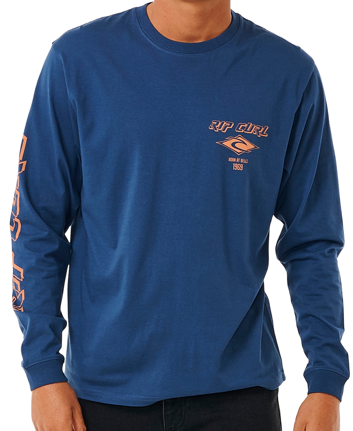 Men's Fade Out Icon Long sleeve T-shirt - Washed Navy