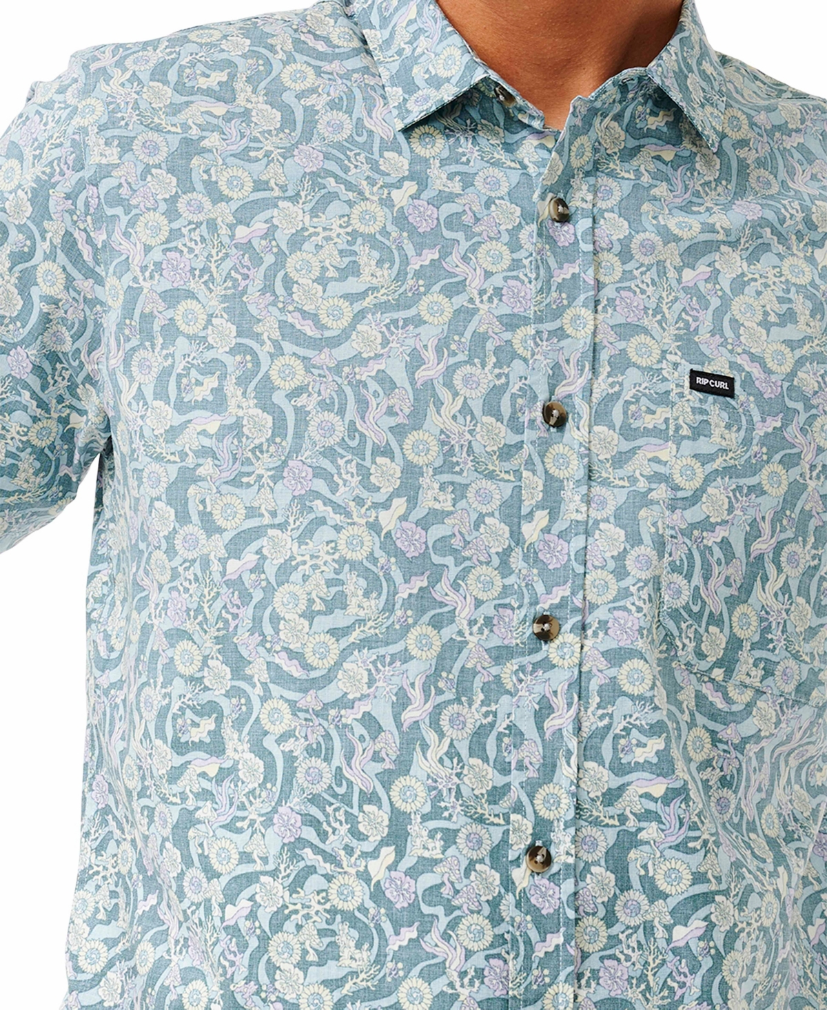 Rip Curl Men's Floral Reef Short Sleeve Shirt