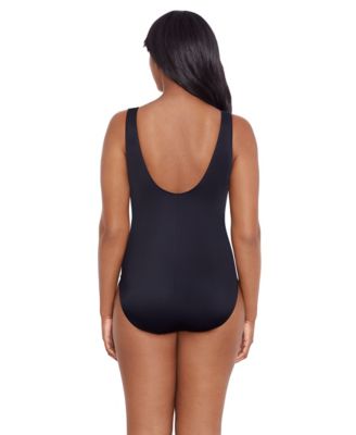 Women's Super Sleek Wrap Sash Tank Long Torso One-Piece Swimsuit