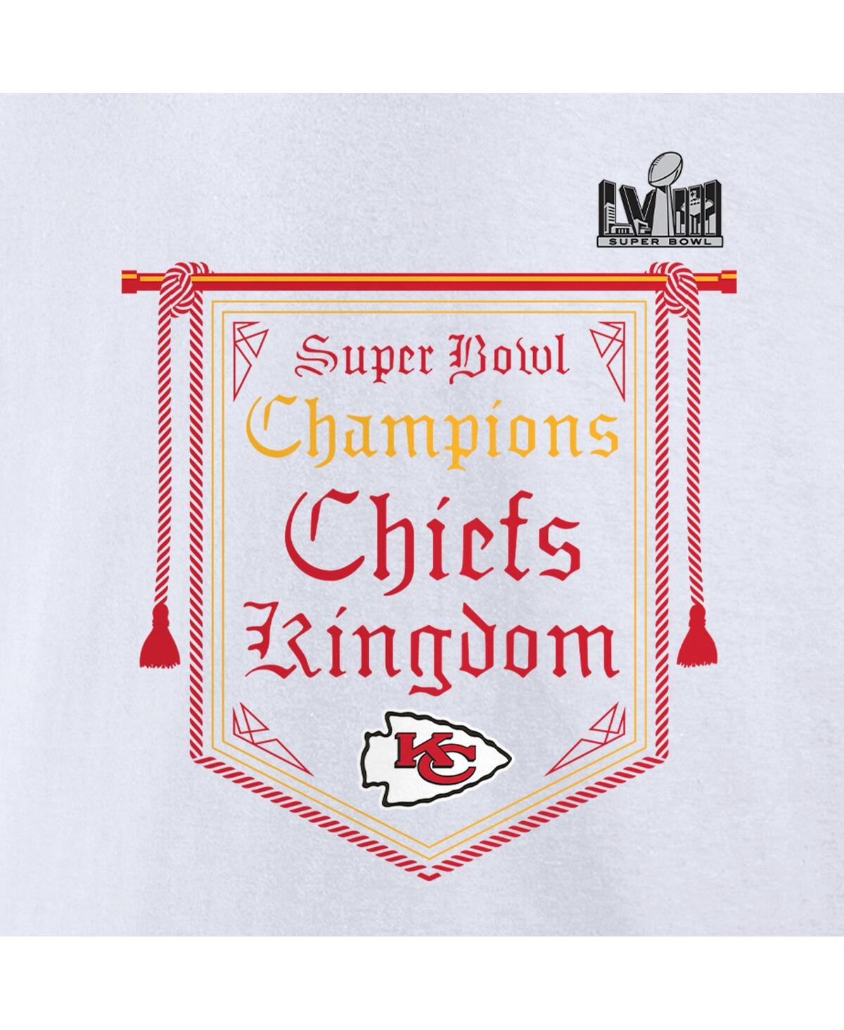 Women's FanaticsKansas City Chiefs Super Bowl Lviii Champions On Top V-Neck T-shirt - White