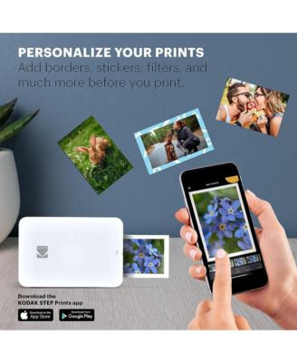 Step Slim Mobile Color Instant Photo Printer 2" x 3” (White)