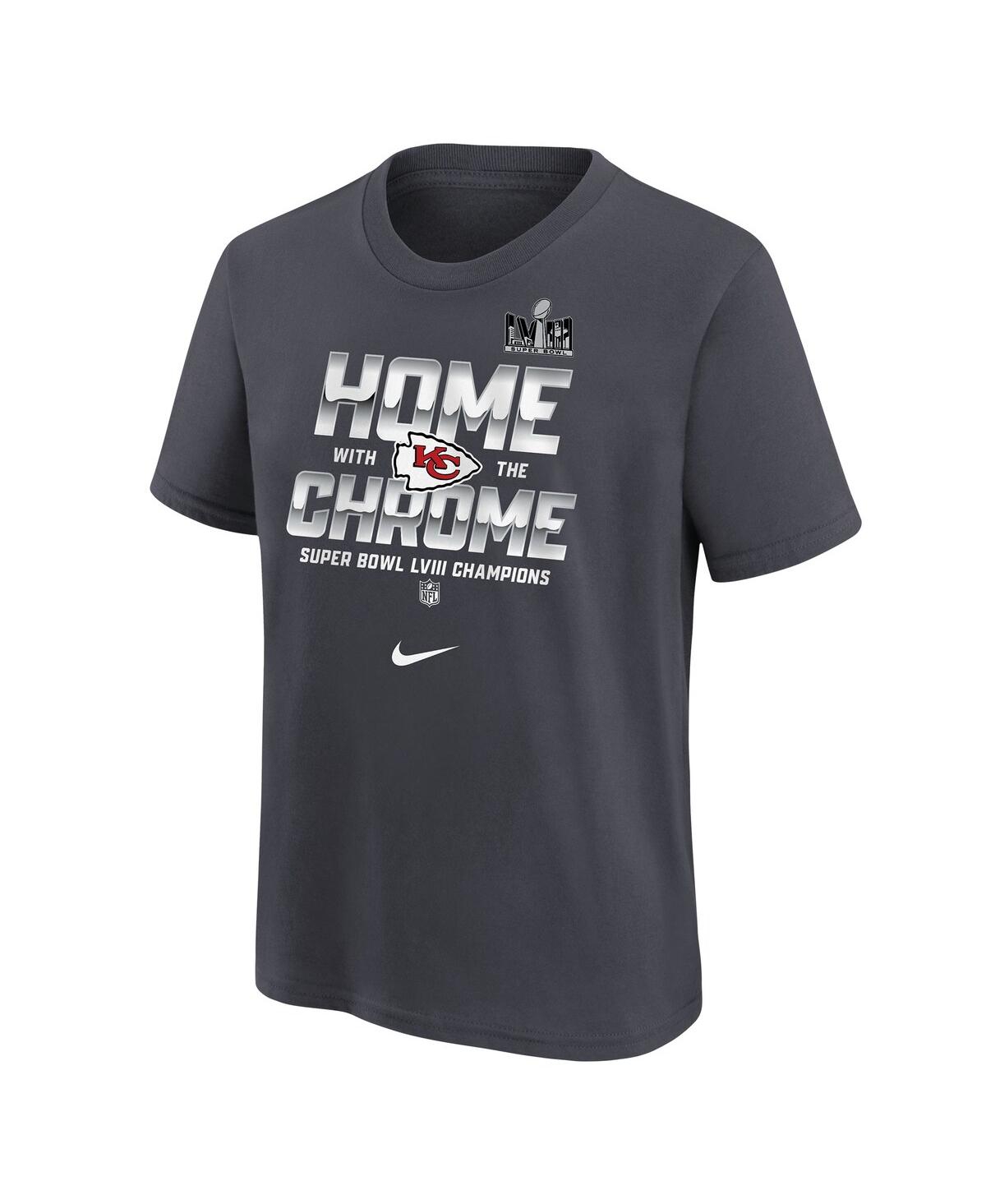 Shop Nike Big Boys  Anthracite Kansas City Chiefs Super Bowl Lviii Champions Parade T-shirt