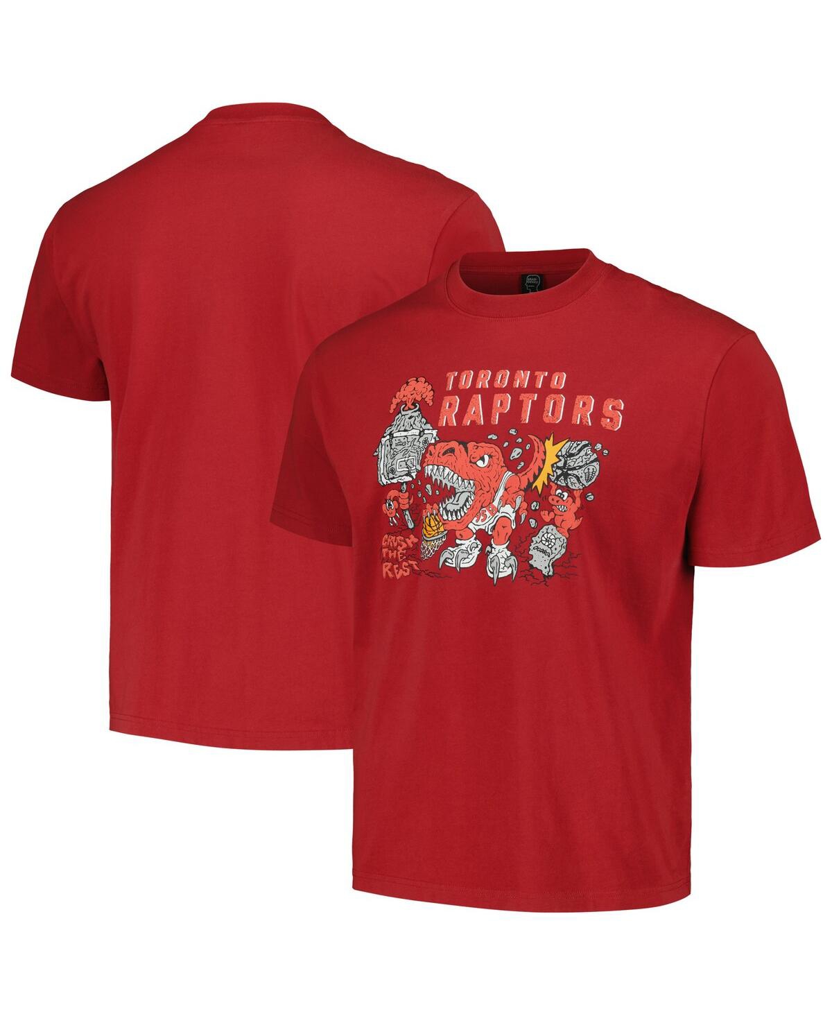 Men's and Women's Nba x Brain DeadÂ Red Toronto Raptors Identify Artist Series T-shirt - Red