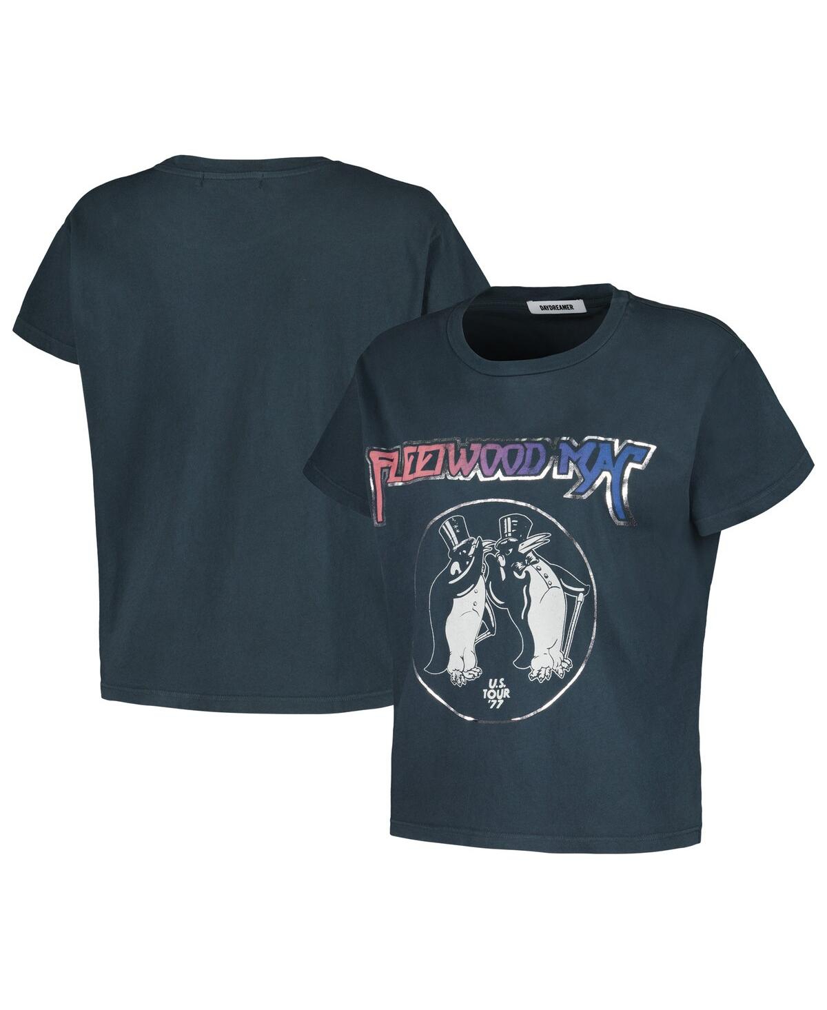 Shop Daydreamer Women's  Black Fleetwood Mac U.s. Tour 1977 Graphic T-shirt