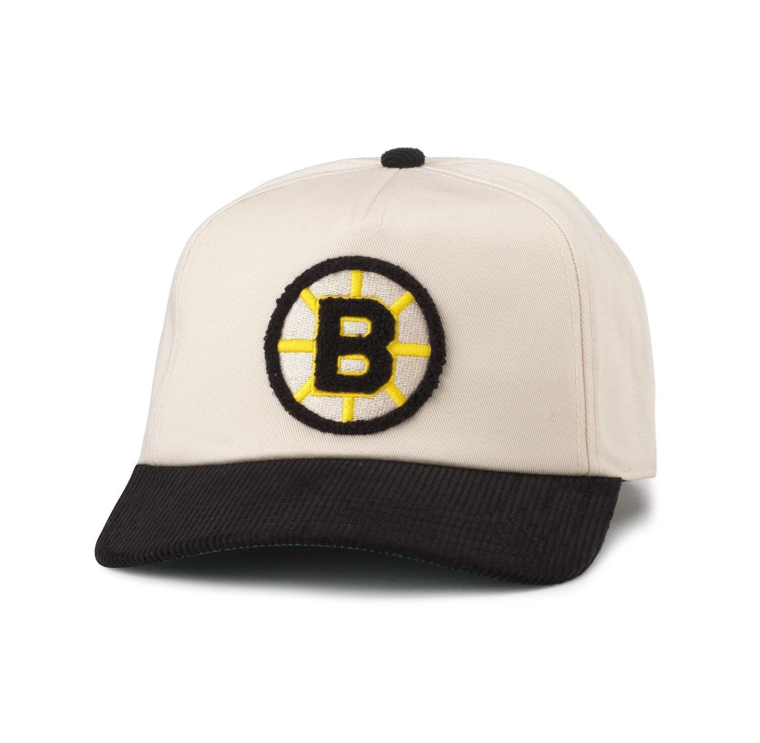 Men's Cream, Black Boston Bruins Burnett Adjustable Hat