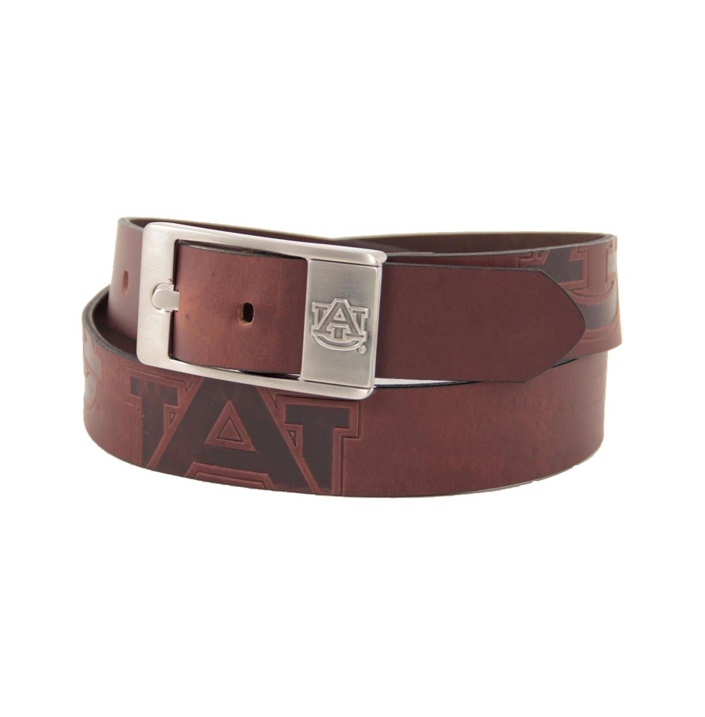 Мужской ремень Eagles Wings Auburn Tigers Brandish Leather Belt - Brown — фото 1