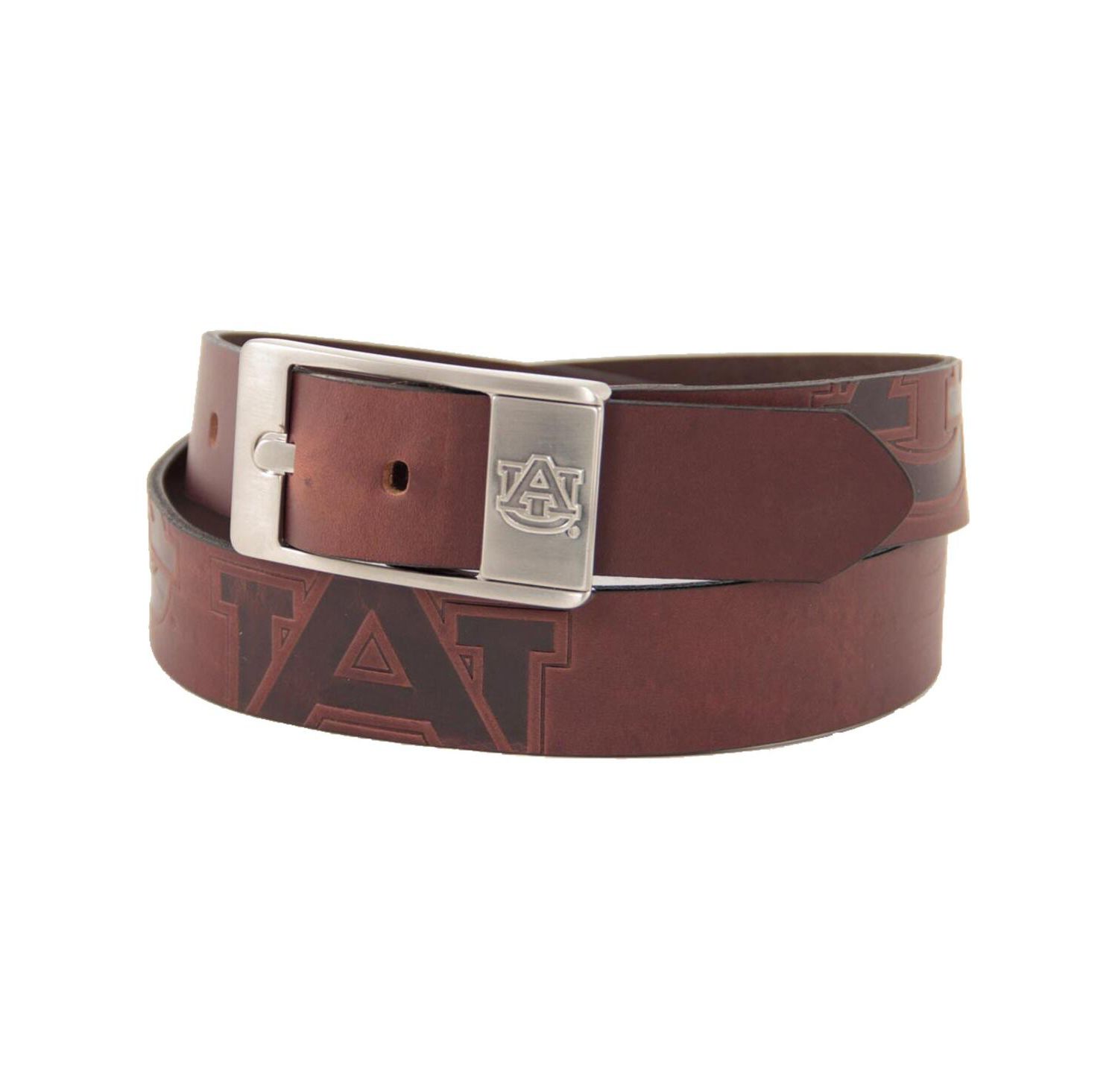 Men's Auburn Tigers Brandish Leather Belt - Brown