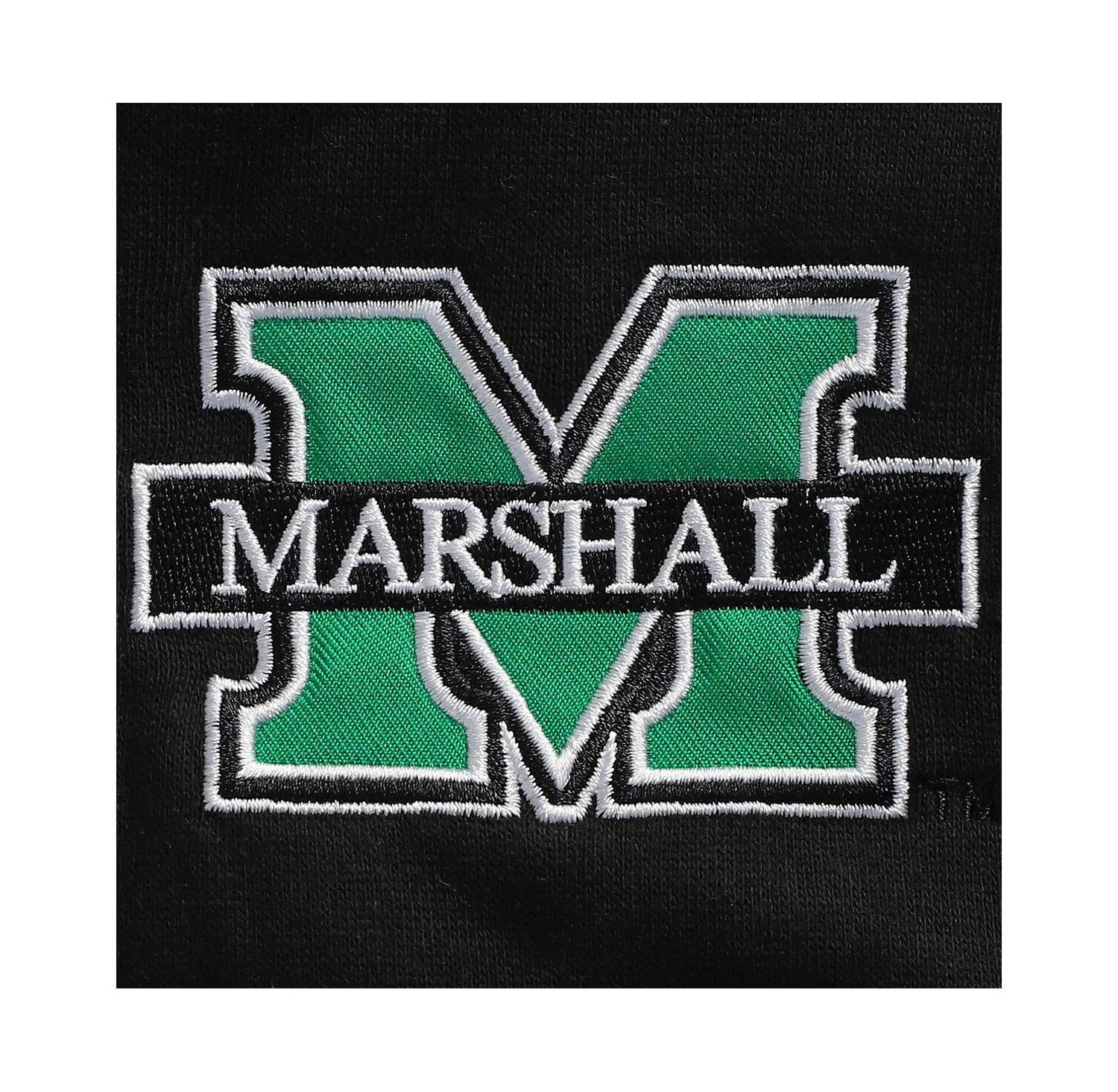 Men's Black Marshall Thundering Herd Tortugas Logo Quarter-Zip Jacket