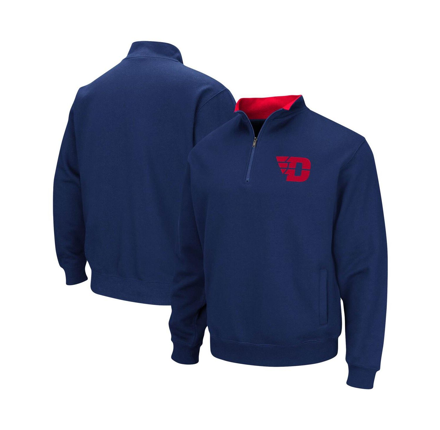 Men's Navy Dayton Flyers Tortugas Logo Quarter-Zip Jacket