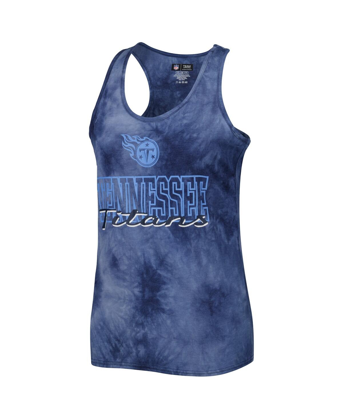 Concepts Sport Navy Tennessee Titans Billboard Scoop Neck Racerback Tank And Shorts Sleep Set In Navy