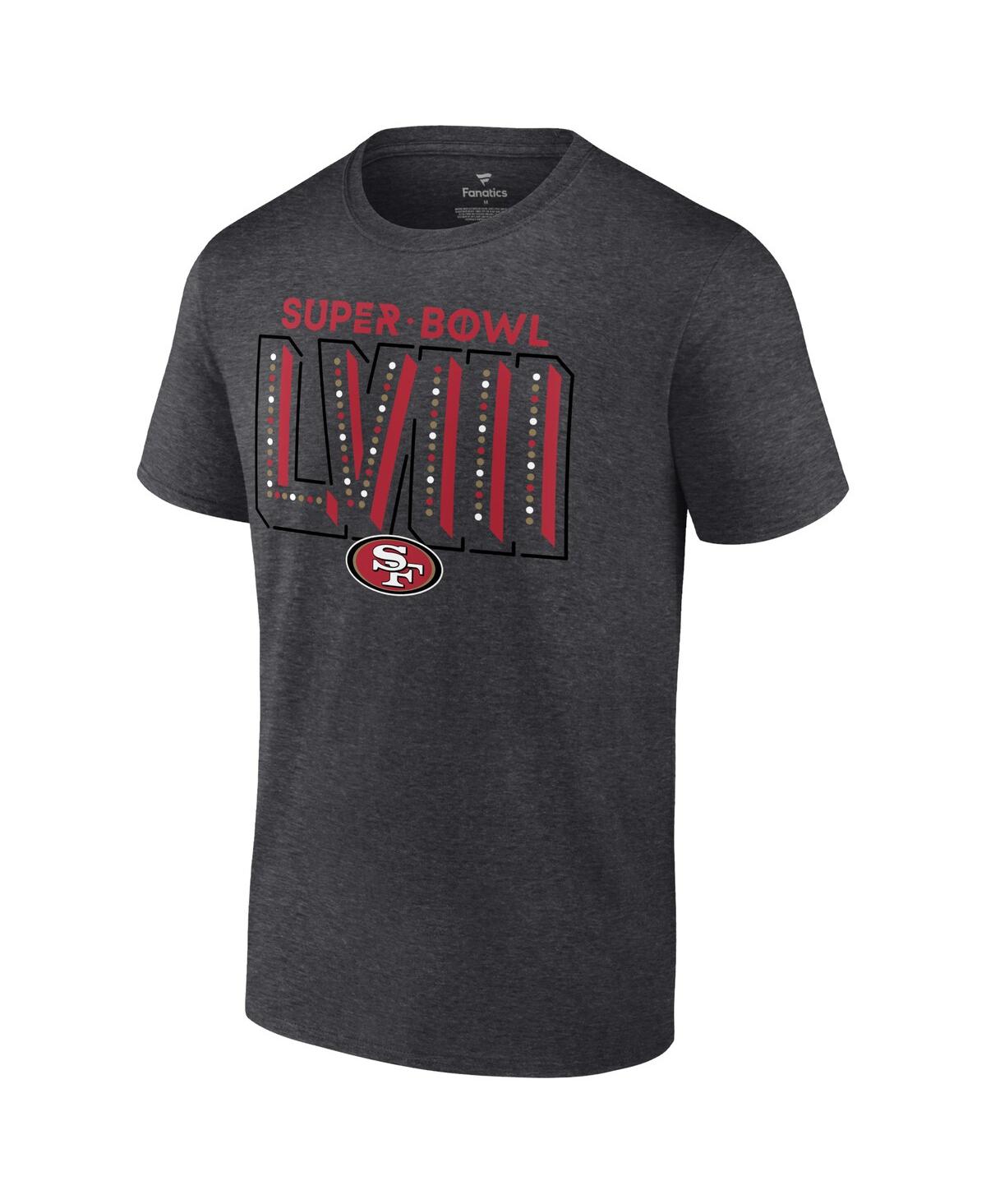 Shop Fanatics Men's  Heather Charcoal San Francisco 49ers Super Bowl Lviii Big And Tall T-shirt