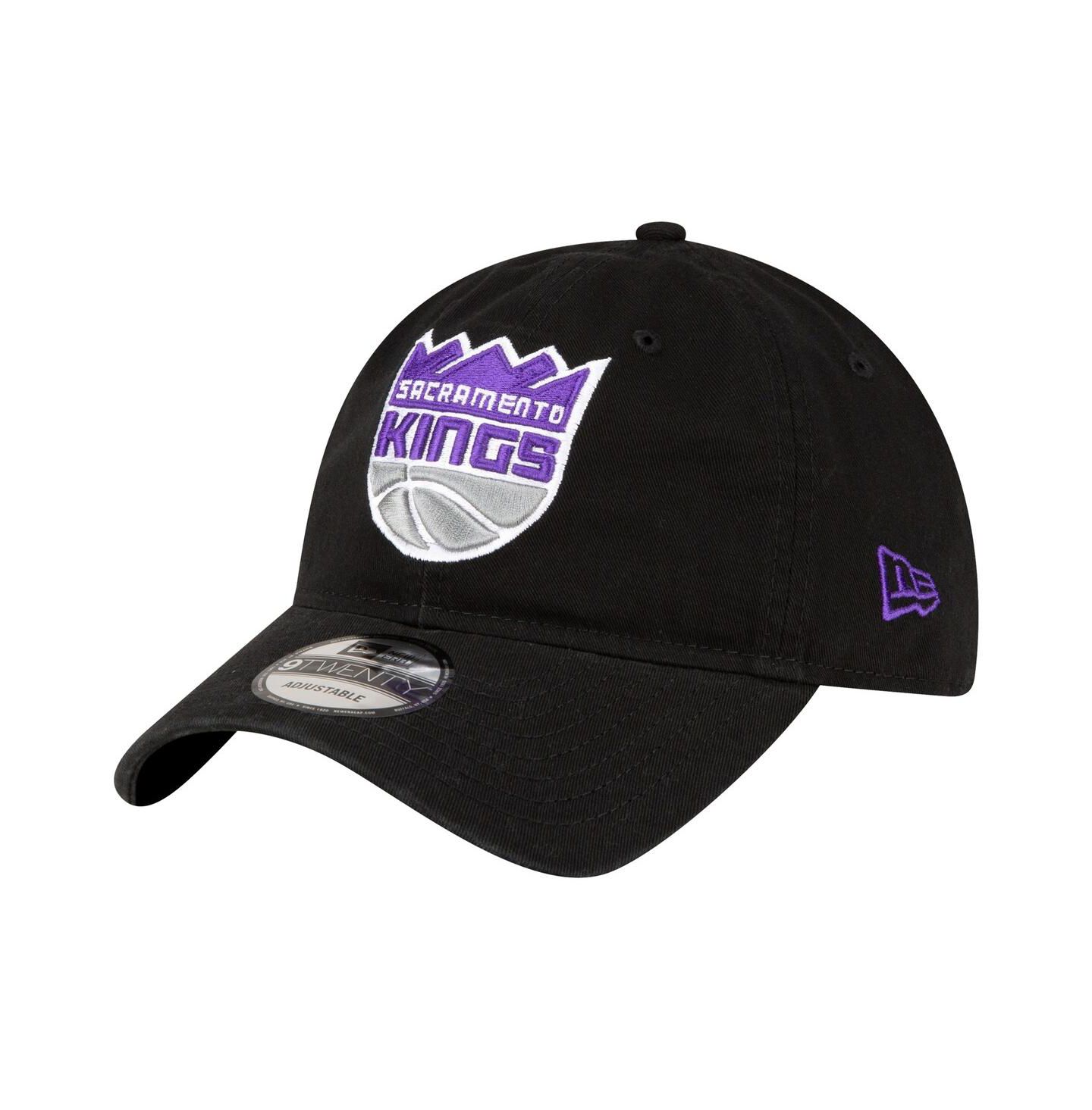 Мужская кепка New Era Black Sacramento Kings Team 2.0 9TWENTY Adjustable Hat — фото 1