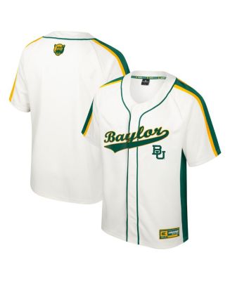 Men's Colosseum Cream Distressed Baylor Bears Ruth Button-Up Baseball ...