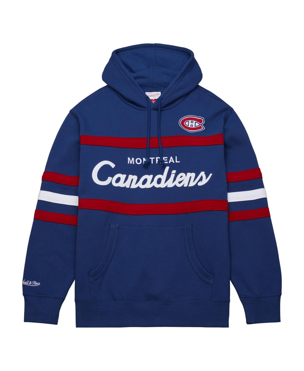 Shop Mitchell & Ness Men's  Navy Montreal Canadiens Head Coach Pullover Hoodie