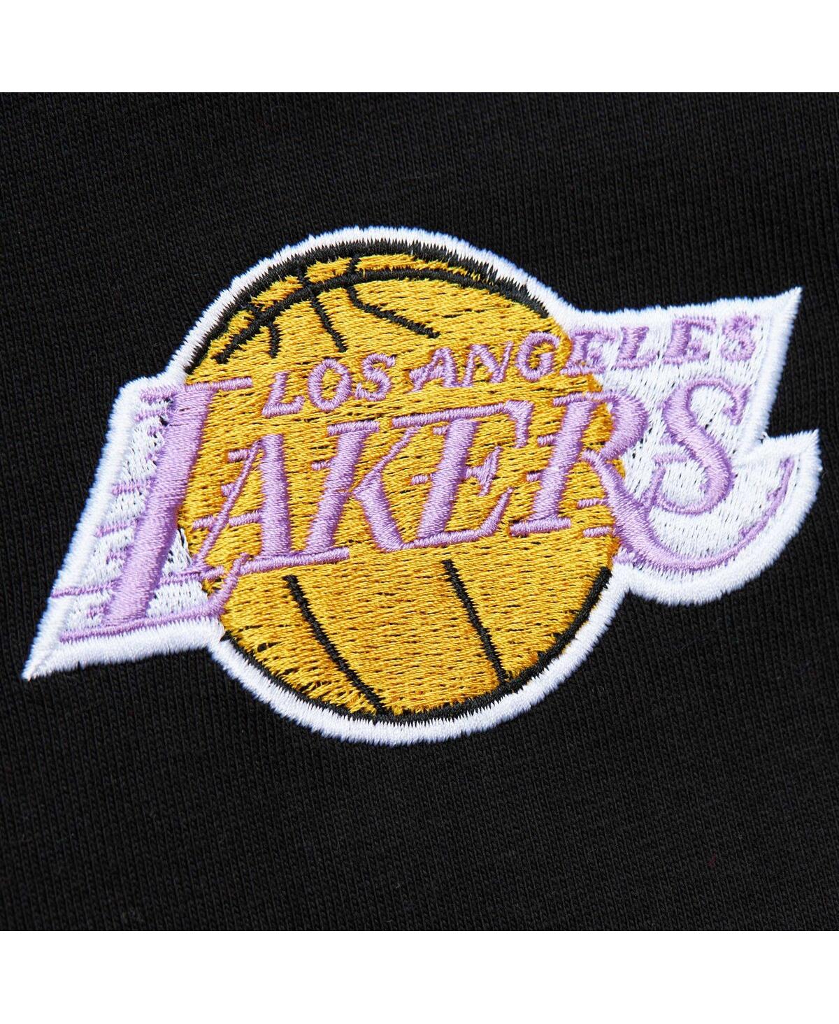 Men's Mitchell & NessDistressed Los Angeles Lakers Hardwood Classics Team Og 2.0 Premium Vintage-Like Logo T-shirt - Black