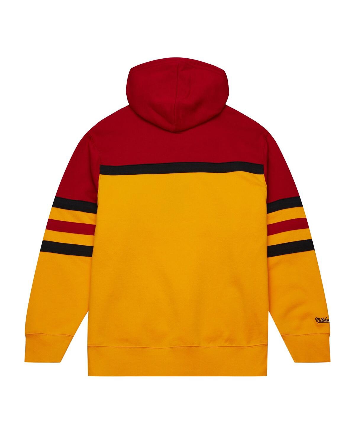 Men's Mitchell & Ness Red Atlanta Hawks Head Coach Pullover Hoodie - Red