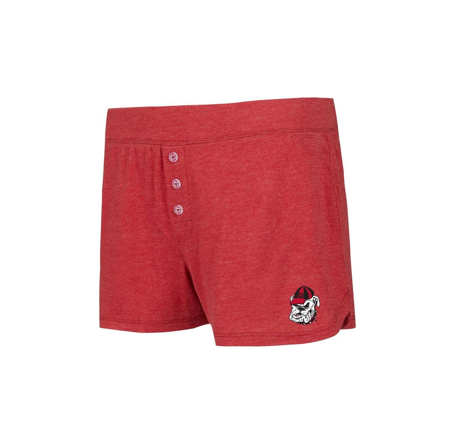Women's Red Georgia Bulldogs Team Color Long Sleeve T-shirt and Shorts Set