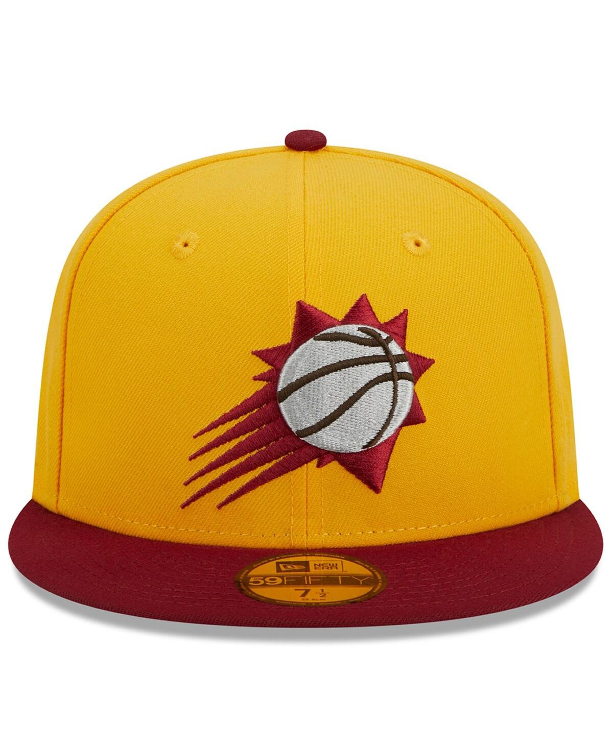 Men's New Era Red Phoenix Suns Fall Leaves 2-Tone 59FIFTY Fitted Hat - Red